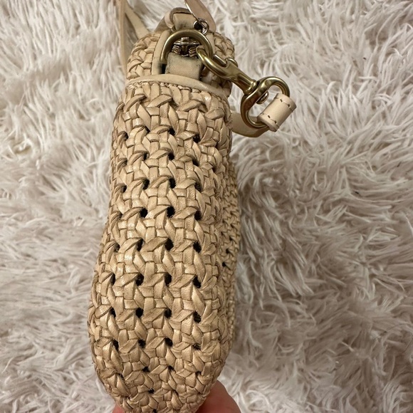 Clare V Midi Sac Cream Rattan Woven Leather Crossbody Bag - Picture 7 of 12